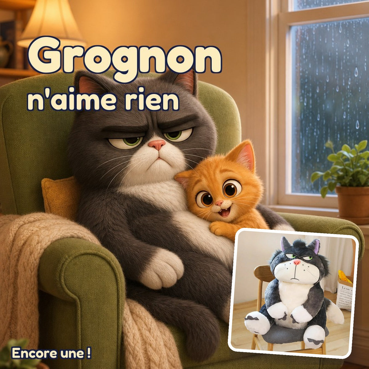 Grognon, le chat grincheux