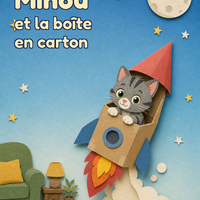Minou et la boîte en carton — l'affiche