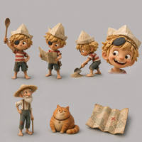 Capitaine Bazar et la cabane — les personnages