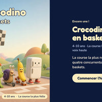 Crocodino en baskets — la couverture sur le téléphone
