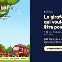 La girafe qui voulait être pompier — la couverture sur le téléphone