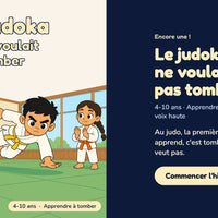 Le judoka qui ne voulait pas tomber — la couverture sur le téléphone