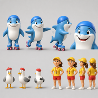 Le requin en rollers — les personnages
