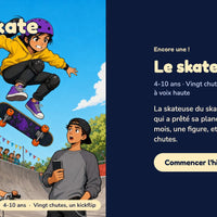 Le skate de Lila — la couverture sur le téléphone