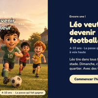 Léo veut devenir footballeur — la couverture sur le téléphone