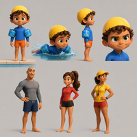 Malo et le grand bassin — les personnages