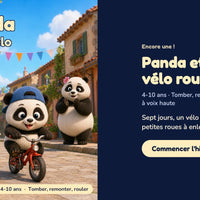 Panda et le vélo rouge — la couverture sur le téléphone