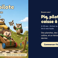Piq, pilote de caisse à savon — la couverture sur le téléphone