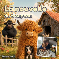 Caramel, la vache des Highlands · la couverture et son héros