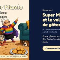 Super Mamie et le voleur de gâteaux — la couverture sur le téléphone