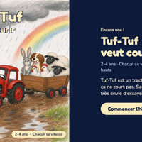 Tuf-Tuf veut courir — la couverture sur le téléphone
