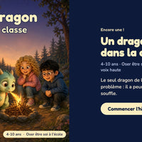 Un dragon dans la classe — la couverture sur le téléphone