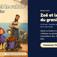 Zoé et le robot du grenier — la couverture sur le téléphone