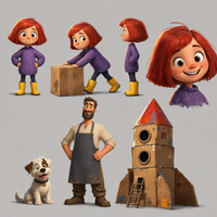 Zoé et le robot du grenier — les personnages